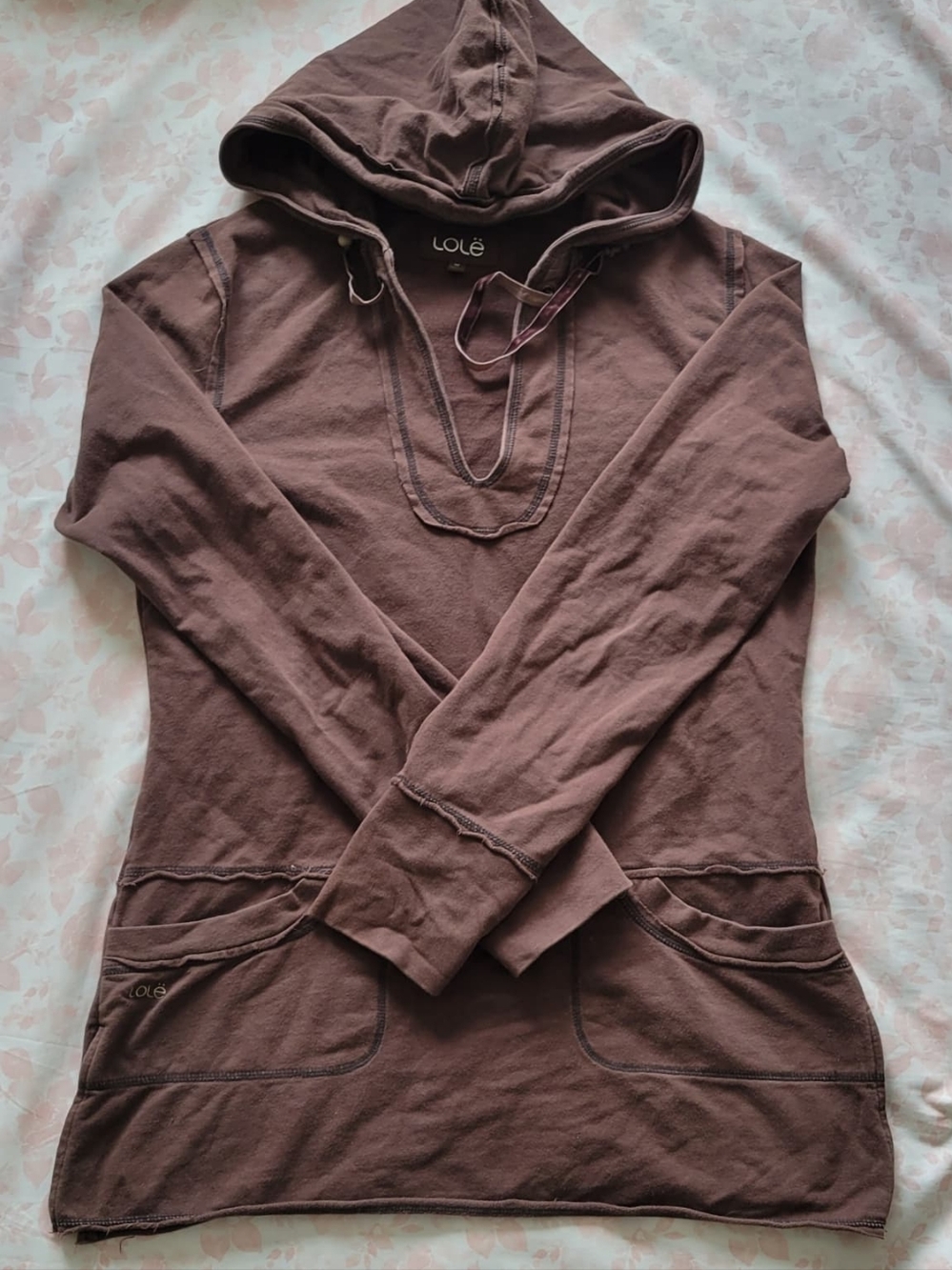 Lolë Brown Pullover Hoodie Tunic